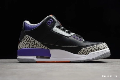 BLACK RETRO - PURPLE COURT JORDAN 3 1018
